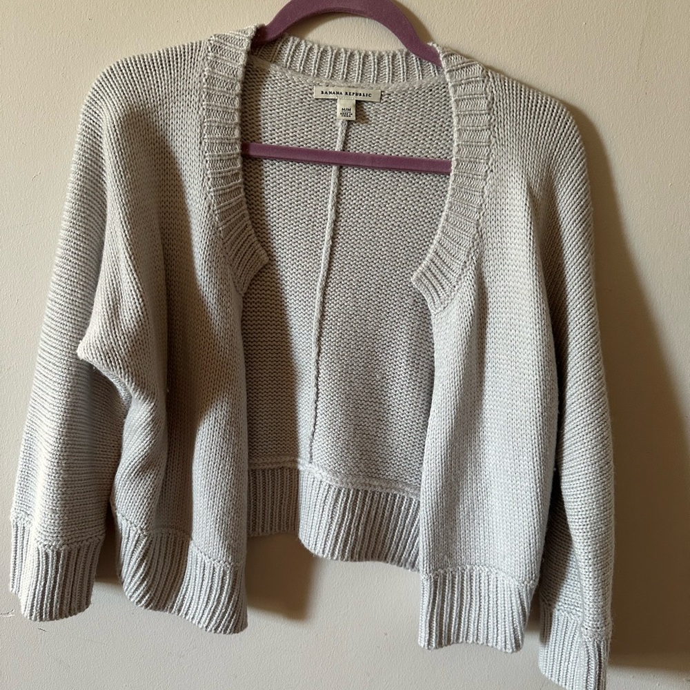 Banana Republic Gray Cardigan Sweater